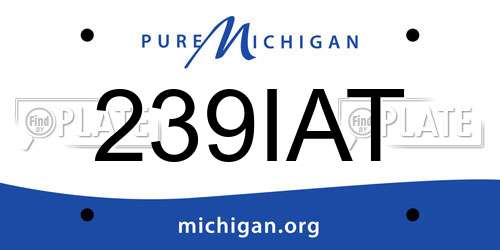 239IAT Michigan License Plate