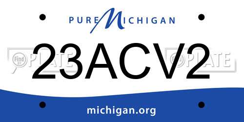 23ACV2 Michigan License Plate