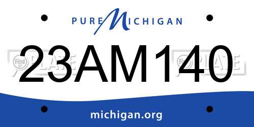 23AM140 Michigan License Plate