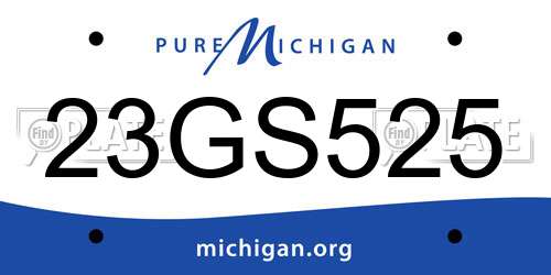 23GS525 Michigan License Plate