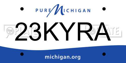 23KYRA Michigan License Plate