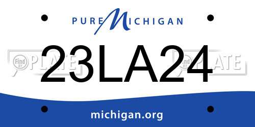 23LA24 Michigan License Plate