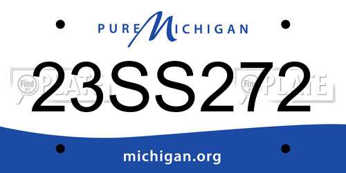 23SS272 Michigan License Plate