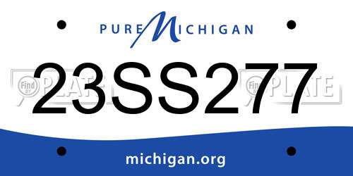 23SS277 Michigan License Plate