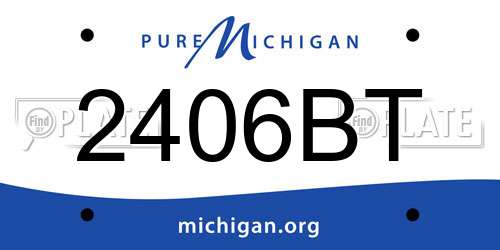 2406BT Michigan License Plate