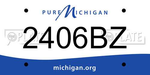 2406BZ Michigan License Plate