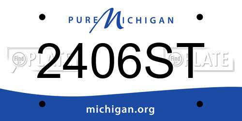 2406ST Michigan License Plate