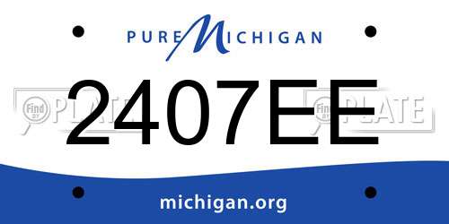 2407EE Michigan License Plate