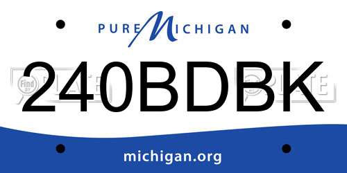 240BDBK Michigan License Plate