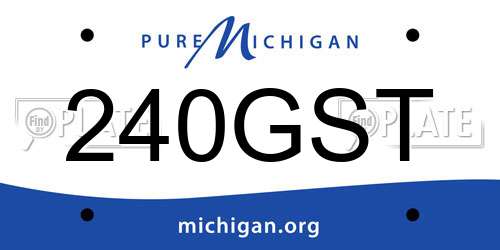240GST Michigan License Plate