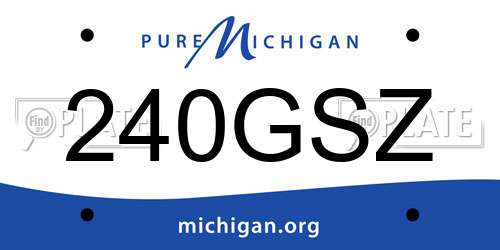 240GSZ Michigan License Plate