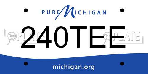 240TEE Michigan License Plate