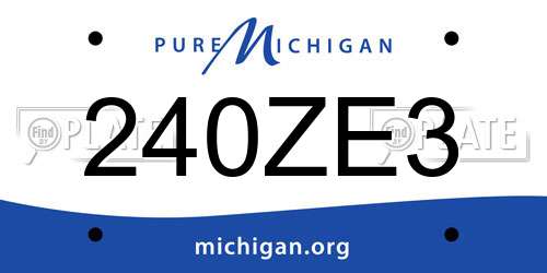 240ZE3 Michigan License Plate