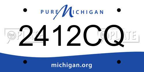 2412CQ Michigan License Plate