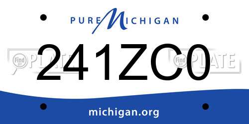 241ZC0 Michigan License Plate