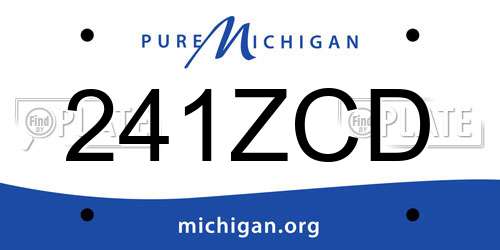 241ZCD Michigan License Plate