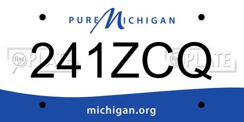 241ZCQ Michigan License Plate