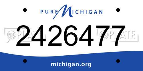 2426477 Michigan License Plate