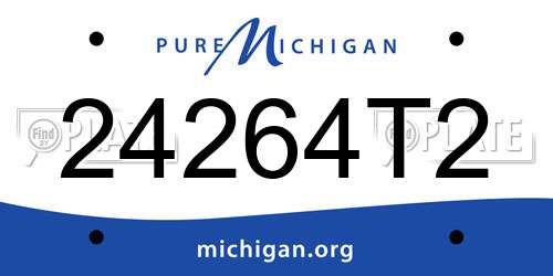 24264T2 Michigan License Plate