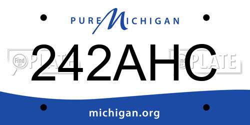 242AHC Michigan License Plate