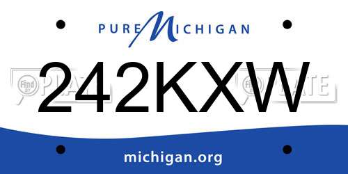 242KXW Michigan License Plate