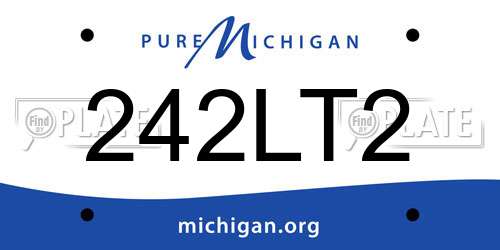242LT2 Michigan License Plate