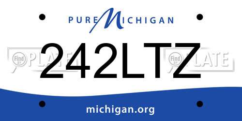 242LTZ Michigan License Plate