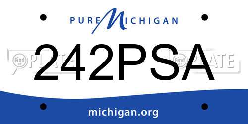 242PSA Michigan License Plate