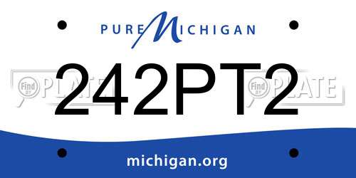 242PT2 Michigan License Plate
