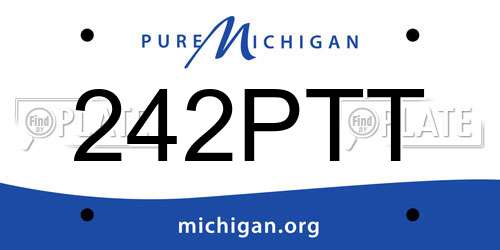 242PTT Michigan License Plate