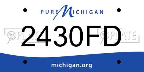 2430FD Michigan License Plate
