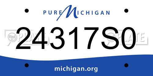 24317S0 Michigan License Plate