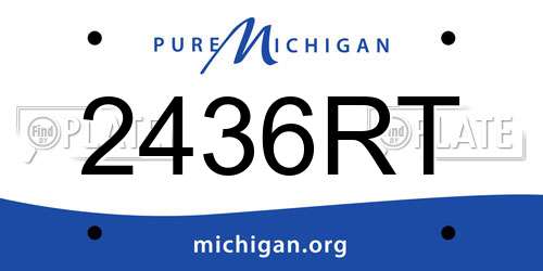 2436RT Michigan License Plate