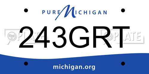 243GRT Michigan License Plate