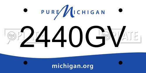 2440GV Michigan License Plate