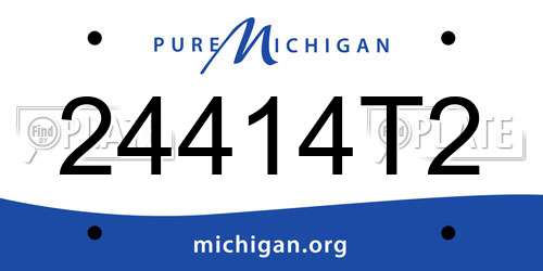 24414T2 Michigan License Plate