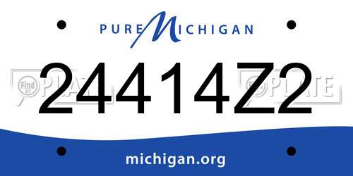 24414Z2 Michigan License Plate