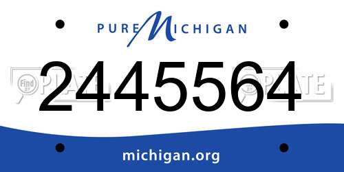 2445564 Michigan License Plate