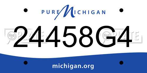 24458G4 Michigan License Plate