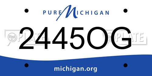 2445OG Michigan License Plate