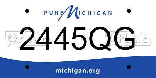 2445QG Michigan License Plate