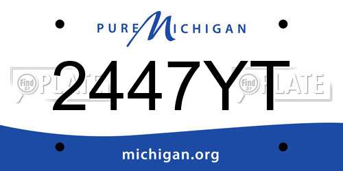 2447YT Michigan License Plate