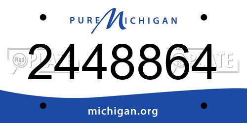 2448864 Michigan License Plate
