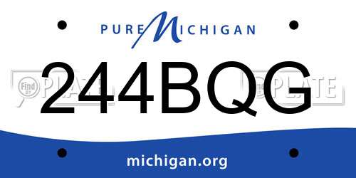 244BQG Michigan License Plate