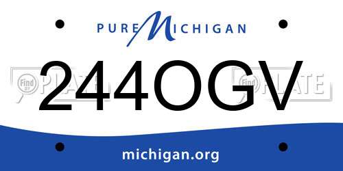 244OGV Michigan License Plate