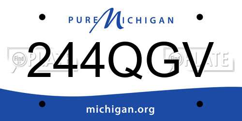 244QGV Michigan License Plate