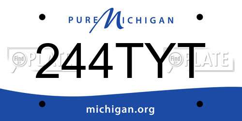 244TYT Michigan License Plate