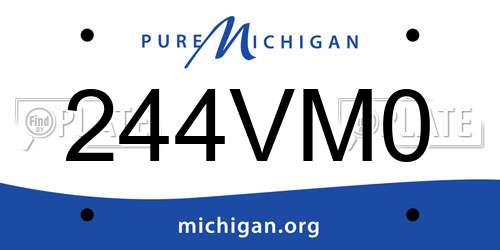 244VM0 Michigan License Plate
