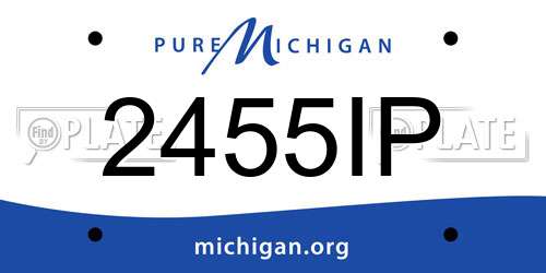 2455IP Michigan License Plate