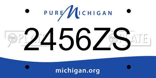 2456ZS Michigan License Plate